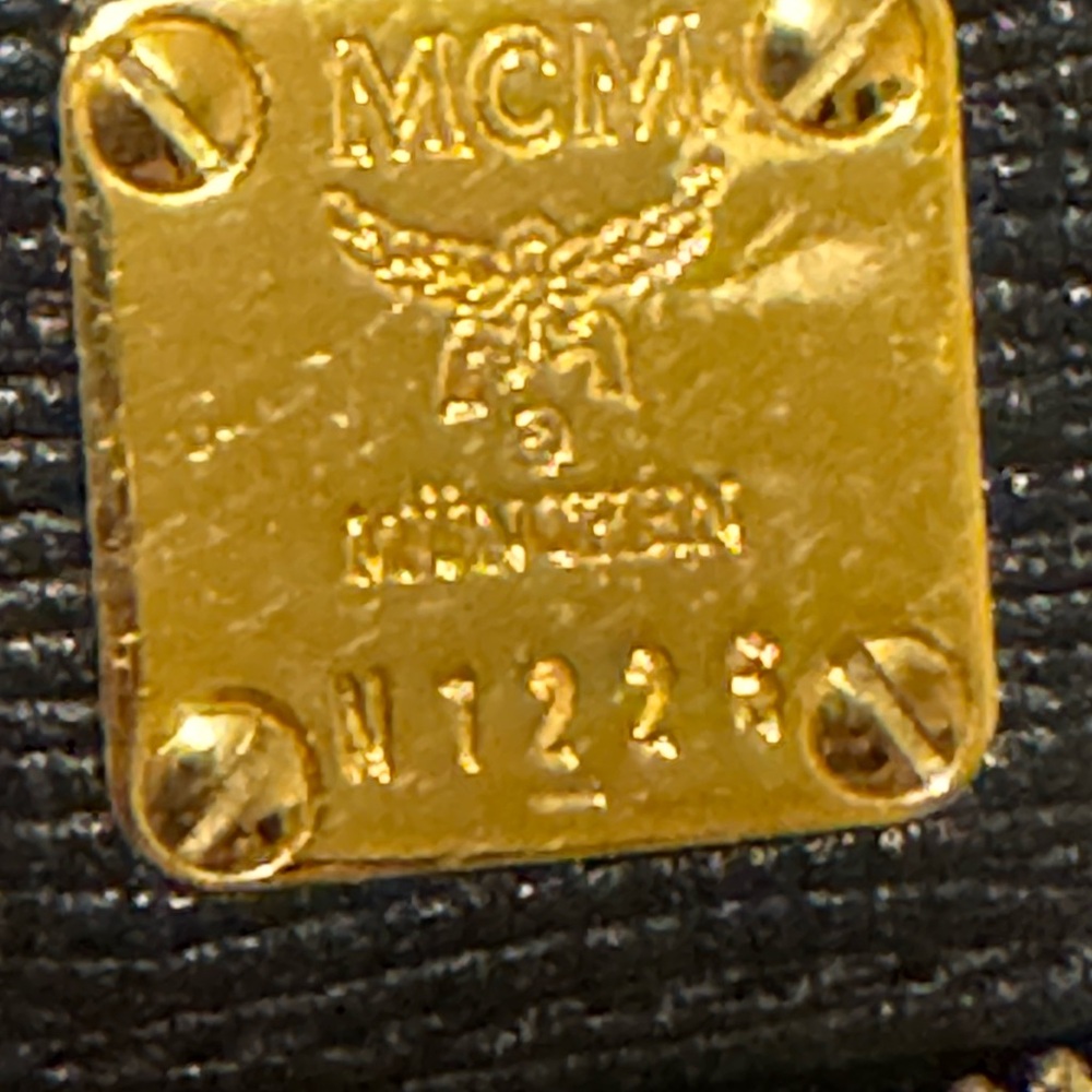 MCM Black Leather Small Boston Handbag - Picture 10 of 11